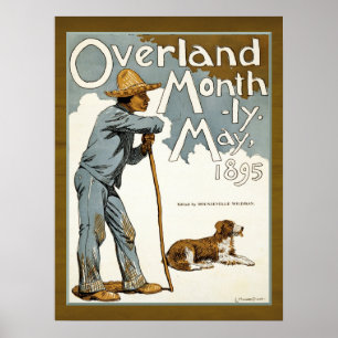 Vintage Magazine Cover Farmer and Dog Poster
