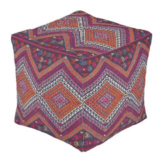 Vintage Magenta Orange Oriental Kilim Rug