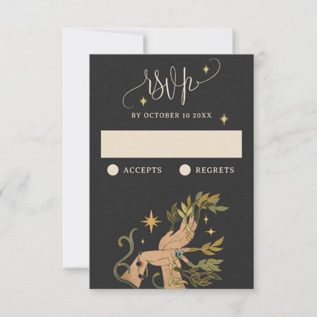 Vintage Magic Fairy tale  RSVP Card (Front)