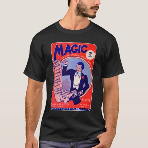 Vintage Magic Magician Tricks Deck of Cards T_Shirt
