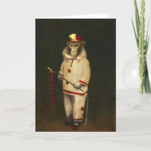 Vintage Magic Monkey Greetings Card