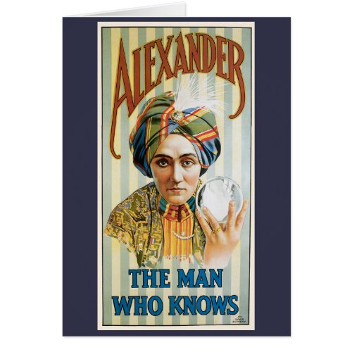 Vintage Magic Poster Alexander the Man Who Knows