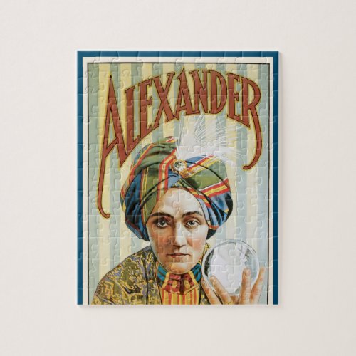 Vintage Magic Poster Alexander the Man Who Knows Jigsaw Puzzle