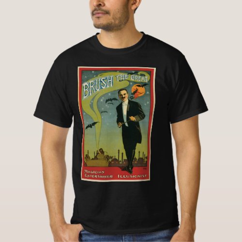 Vintage Magic Poster Brush the Great Magician T_Shirt