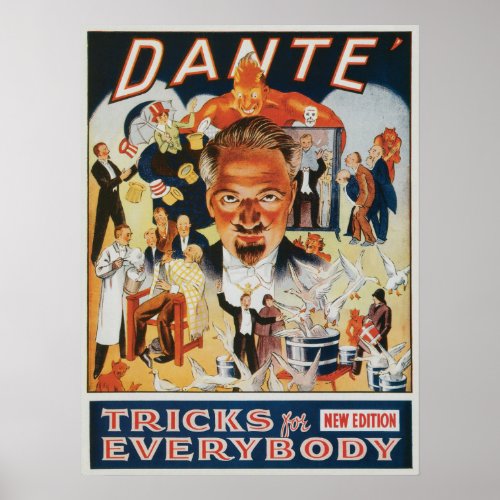 Vintage Magic Poster Dante the Magician Poster