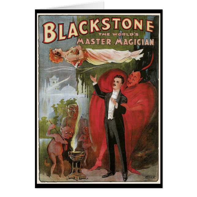 Vintage Magic Poster, Great Blackstone Magician (Front)