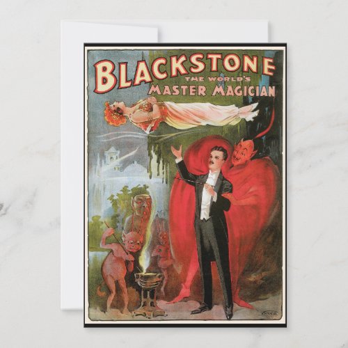 Vintage Magic Poster Great Blackstone Magician