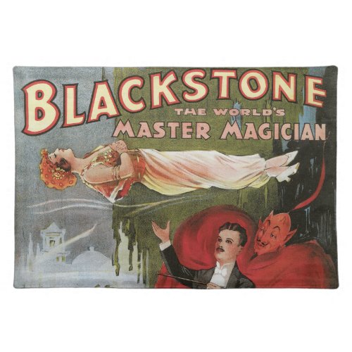 Vintage Magic Poster Great Blackstone Magician Cloth Placemat