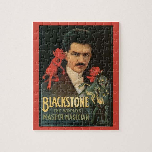 Vintage Magic Poster, Great Blackstone Magician Jigsaw Puzzle (Vertical)