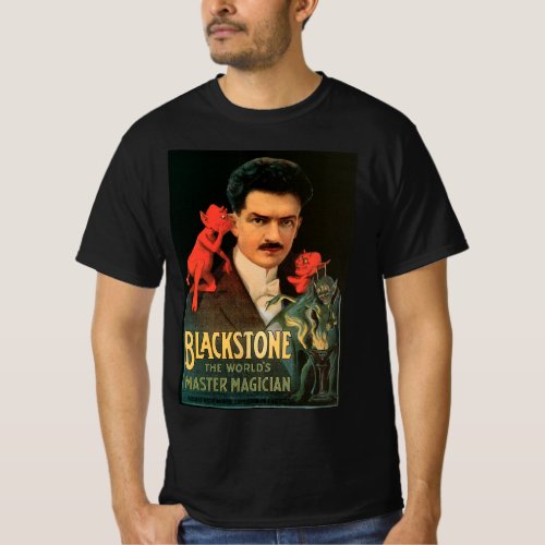 Vintage Magic Poster Great Blackstone Magician T_Shirt