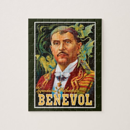 Vintage Magic Poster Legendary Professor Benevol Jigsaw Puzzle