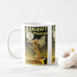 Vintage Magic Poster, Magician Bancroft and Lion Coffee Mug