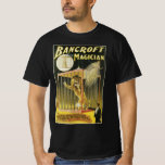 Vintage Magic Poster, Magician Bancroft and Lion T-Shirt