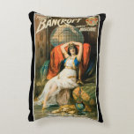 Vintage Magic Poster, Magician Frederick Bancroft Accent Pillow