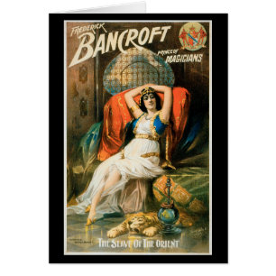 Vintage Magic Poster, Magician Frederick Bancroft Cards
