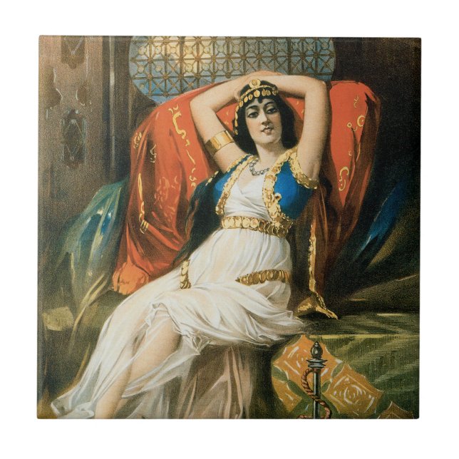 Vintage Magic Poster, Magician Frederick Bancroft Ceramic Tile (Front)