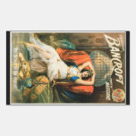 Vintage Magic Poster, Magician Frederick Bancroft Rectangular Sticker