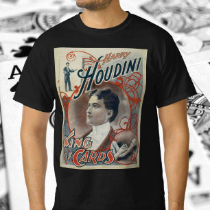 Vintage Magic Poster, Magician Harry Houdini T-Shirt