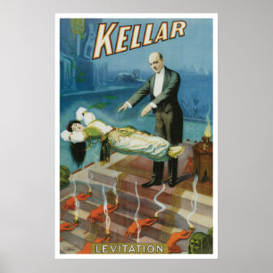 Vintage Magic Poster, Magician Harry Kellar Poster