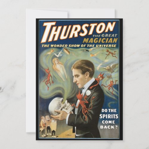 Vintage Magic Poster Thurston The Great Magician