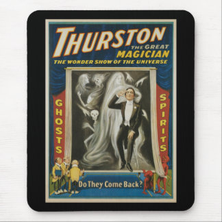 Vintage Magic Poster, Thurston, The Great Magician Mouse Pad