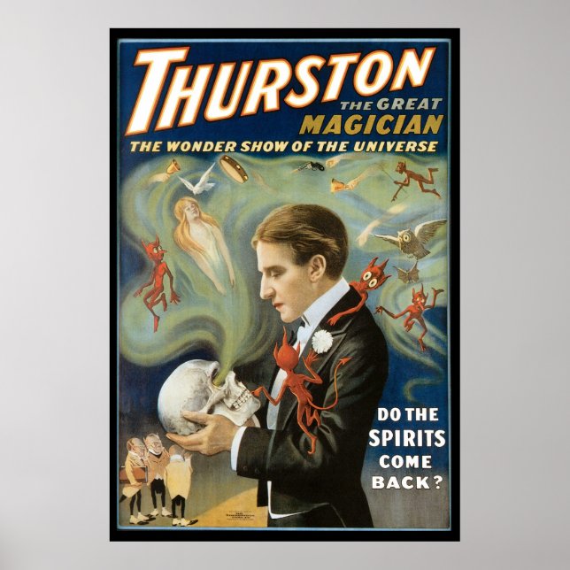 Vintage Magic Poster, Thurston, The Great Magician Poster (Front)