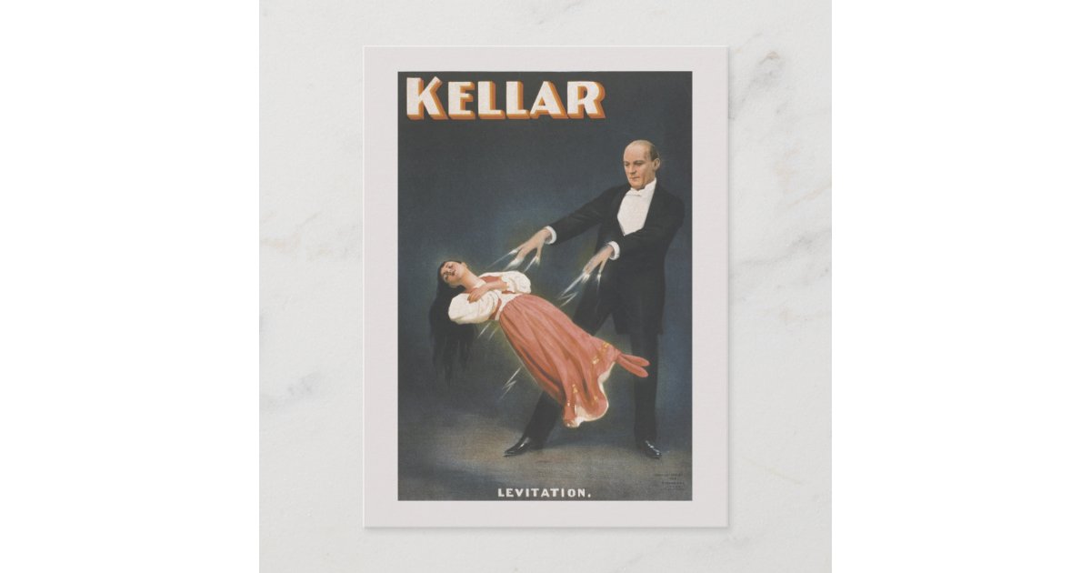 Vintage Magic Trick Levitation Postcard Zazzle Vintage Magic Trick Levitation Postcard Zazzle