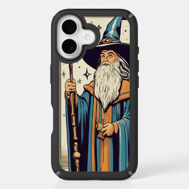 Vintage Magic Wizard Illustration Speck iPhone Case (Front)
