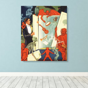 Vintage Magician Carter the Great Magic Act Canvas Print