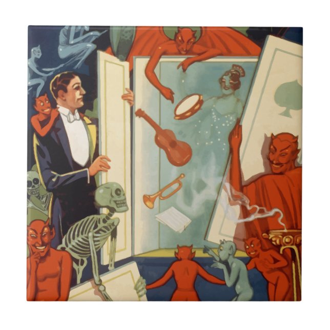 Vintage Magician Carter the Great Magic Act Tile (Front)