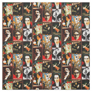 Vintage Magicians Illusionists magic show Art Fabric