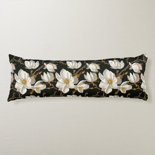 Vintage Magnolia Botanical Floral Body Pillow