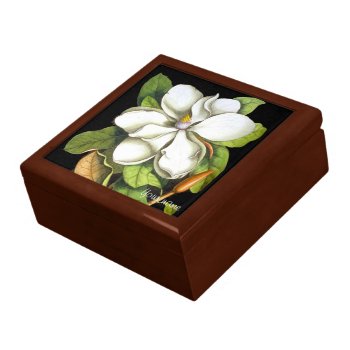 Vintage Magnolia Botanical Gift Box by EnKore at Zazzle