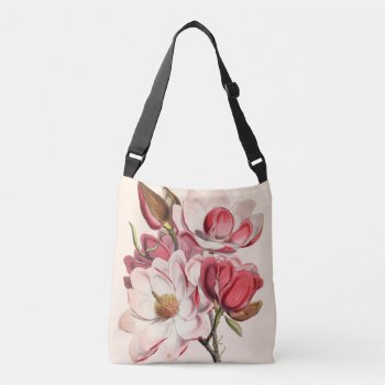 Vintage Magnolia Crossbody Bag by EveyArtStore at Zazzle