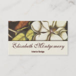 Vintage Magnolia Flower Professional Business Card at Zazzle
