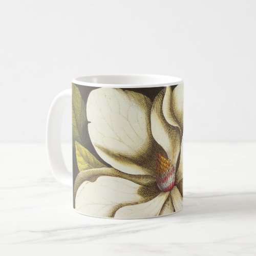 Vintage Magnolia Flowers Plant With Seeds Coffee Mug