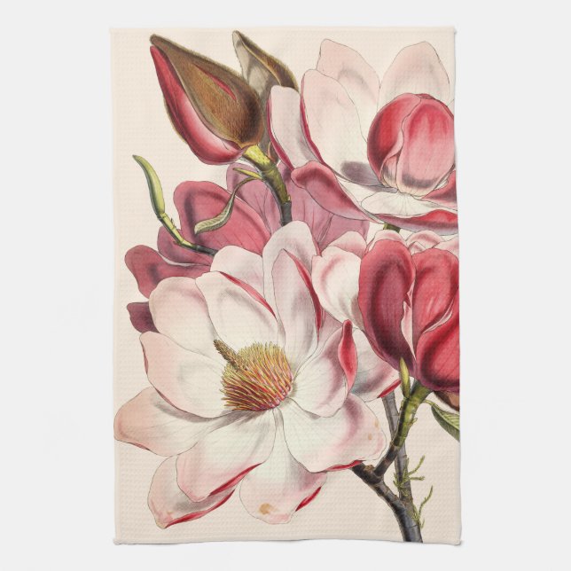 Vintage Magnolia Kitchen Towel (Vertical)