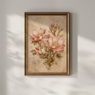 Vintage Magnolia Poster