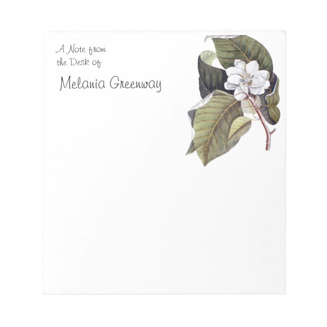 Vintage Magnolia Southern Style Personalized Notes (Front)