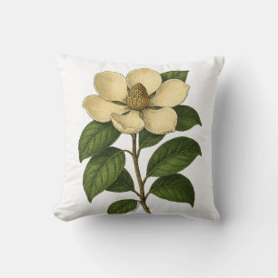 Vintage Magnolia Throw Pillow