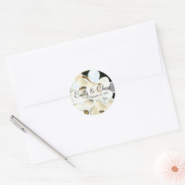 Vintage Magnolia Wedding Stickers (Envelope)