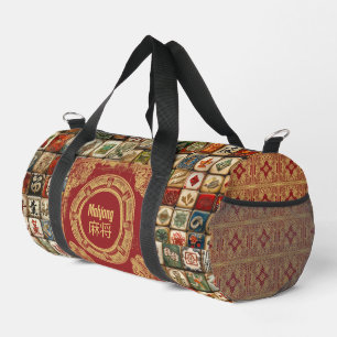 Vintage Mahjong Designs Duffle Bag