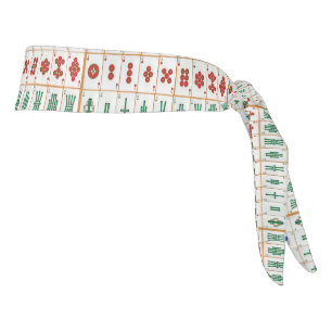 Vintage Mahjong Tile Set   Tie Headband