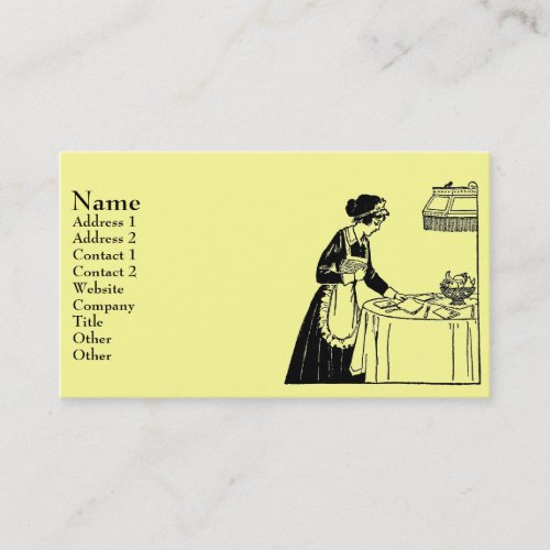 Vintage Maid Business Card Template