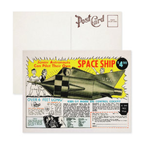 Vintage Mail Order Space Ship Postcard