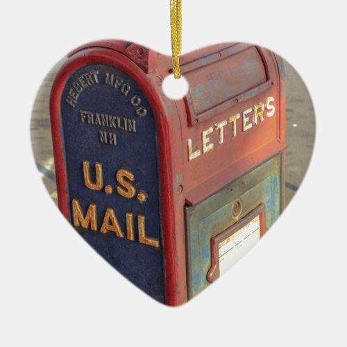 Vintage Mailbox Ceramic Ornament