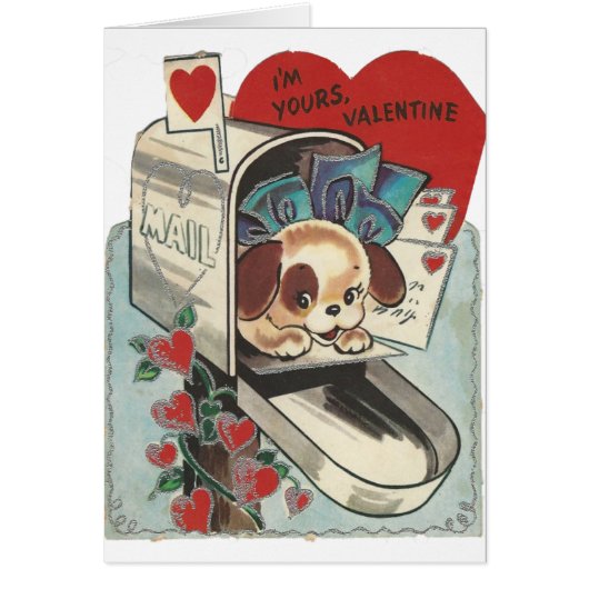 Vintage Mailbox Doggy Valentine (Front)