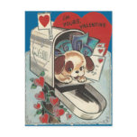 Vintage Mailbox Doggy Valentine Holiday Postcard Vintage Mailbox Doggy Valentine Holiday Postcard
