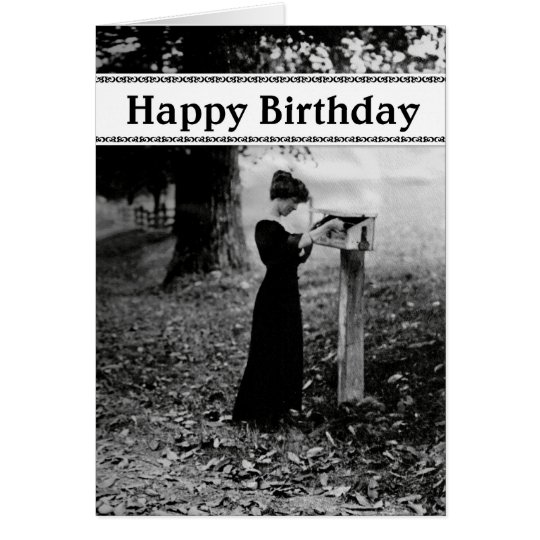 Vintage Mailbox Happy Birthday Card