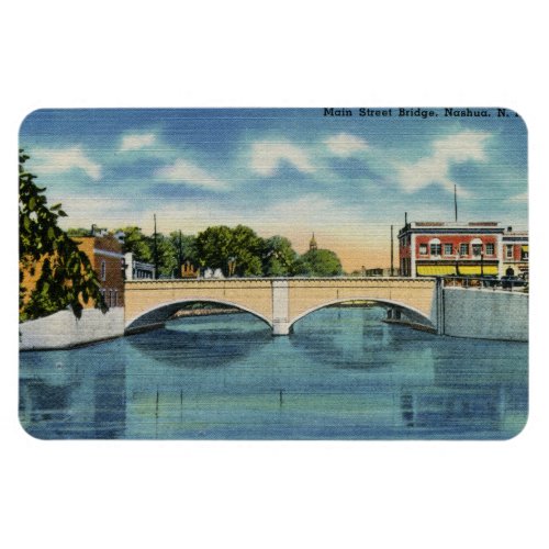 Vintage Main Street Bridge Nashua NH Magnet